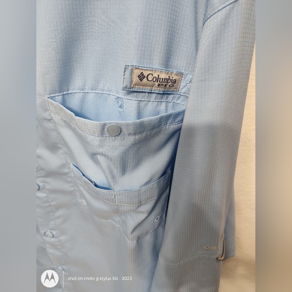 COLUMBIA Men's Tamiami Long Sleeve XXL Blue Fishing Shirt - Picture 5 of 9